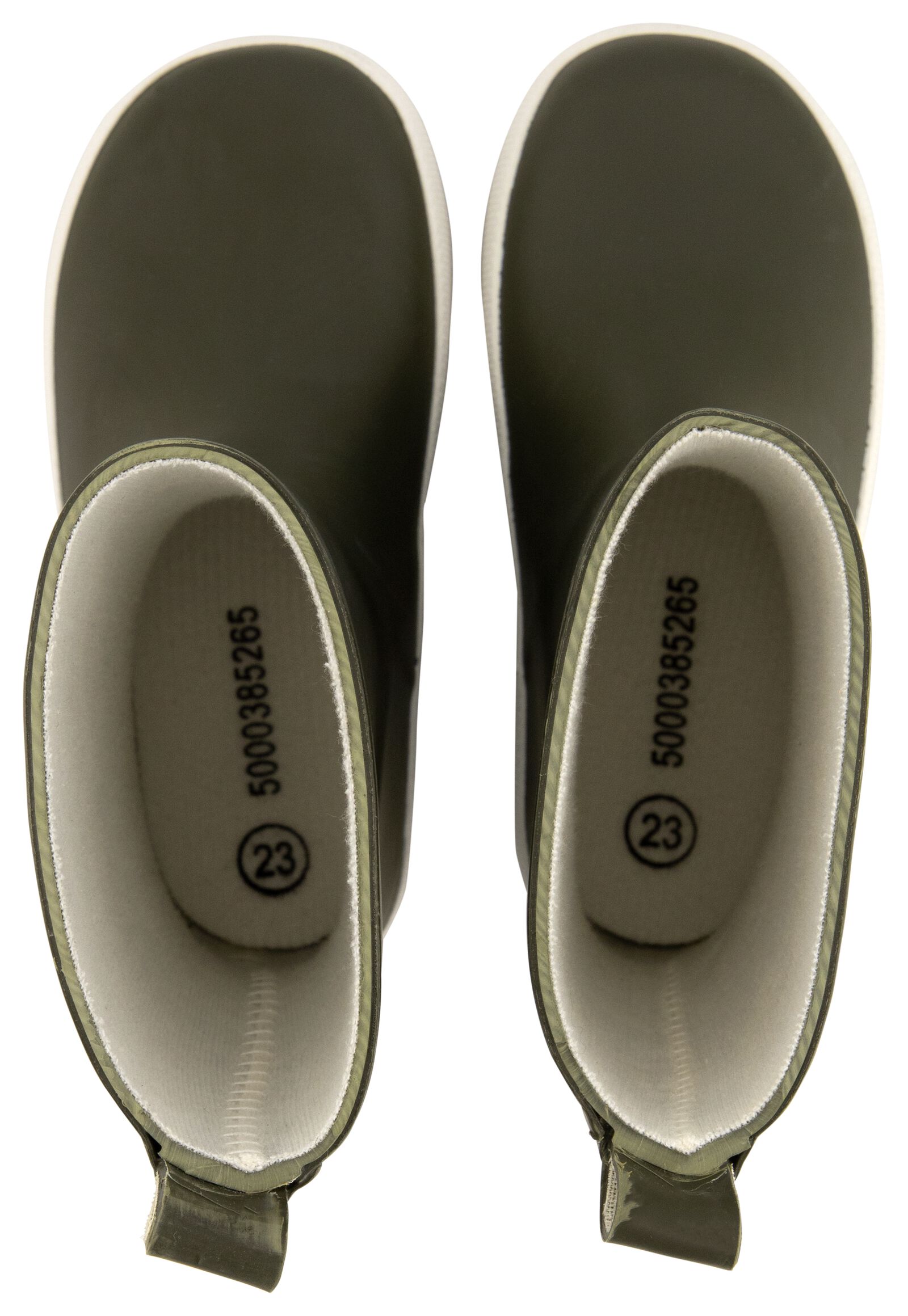 kinder regenlaarzen mat rubber legergroen - 1000028934 - HEMA