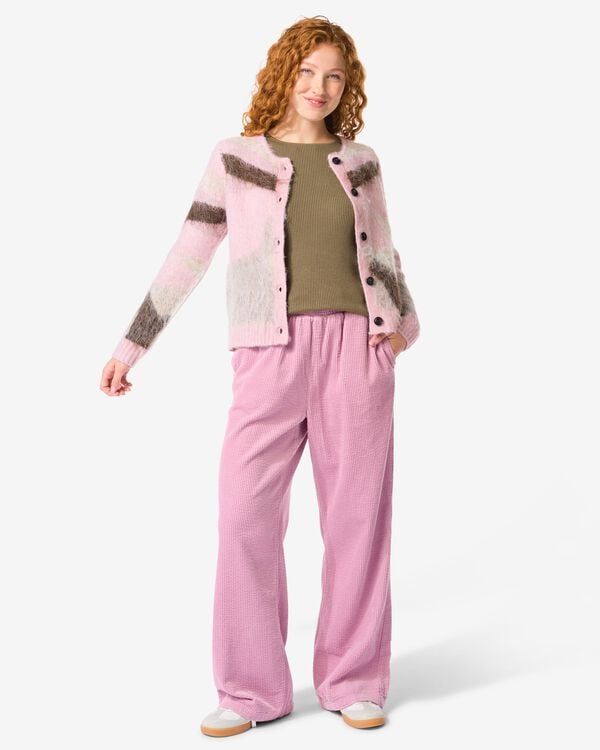 pantalon femme Lena jambes larges violet clair violet clair - 36203460LIGHTPURPLE - HEMA