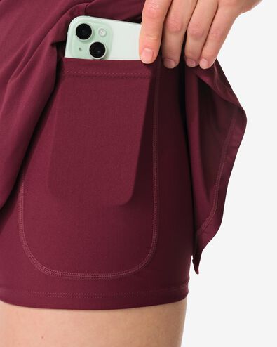 damessportrokje donkerrood donkerrood - 36040416DARKRED - HEMA