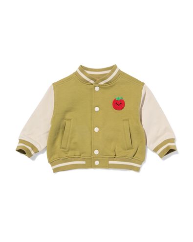 baby bombervest sweatstof groen groen - 33179870GREEN - HEMA