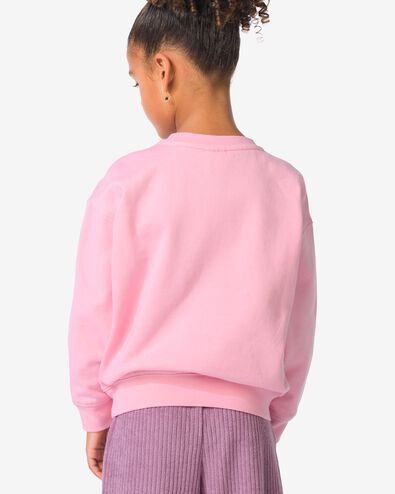 kindertrui sweatstof hartjes roze roze - 30866505PINK - HEMA