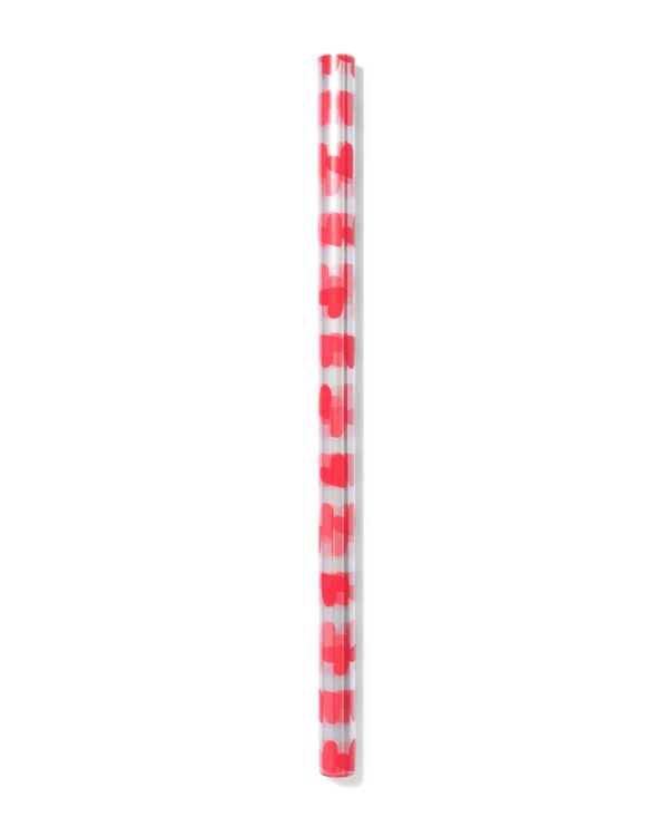 folie 200x70cm hartjes rood - 14701181 - HEMA