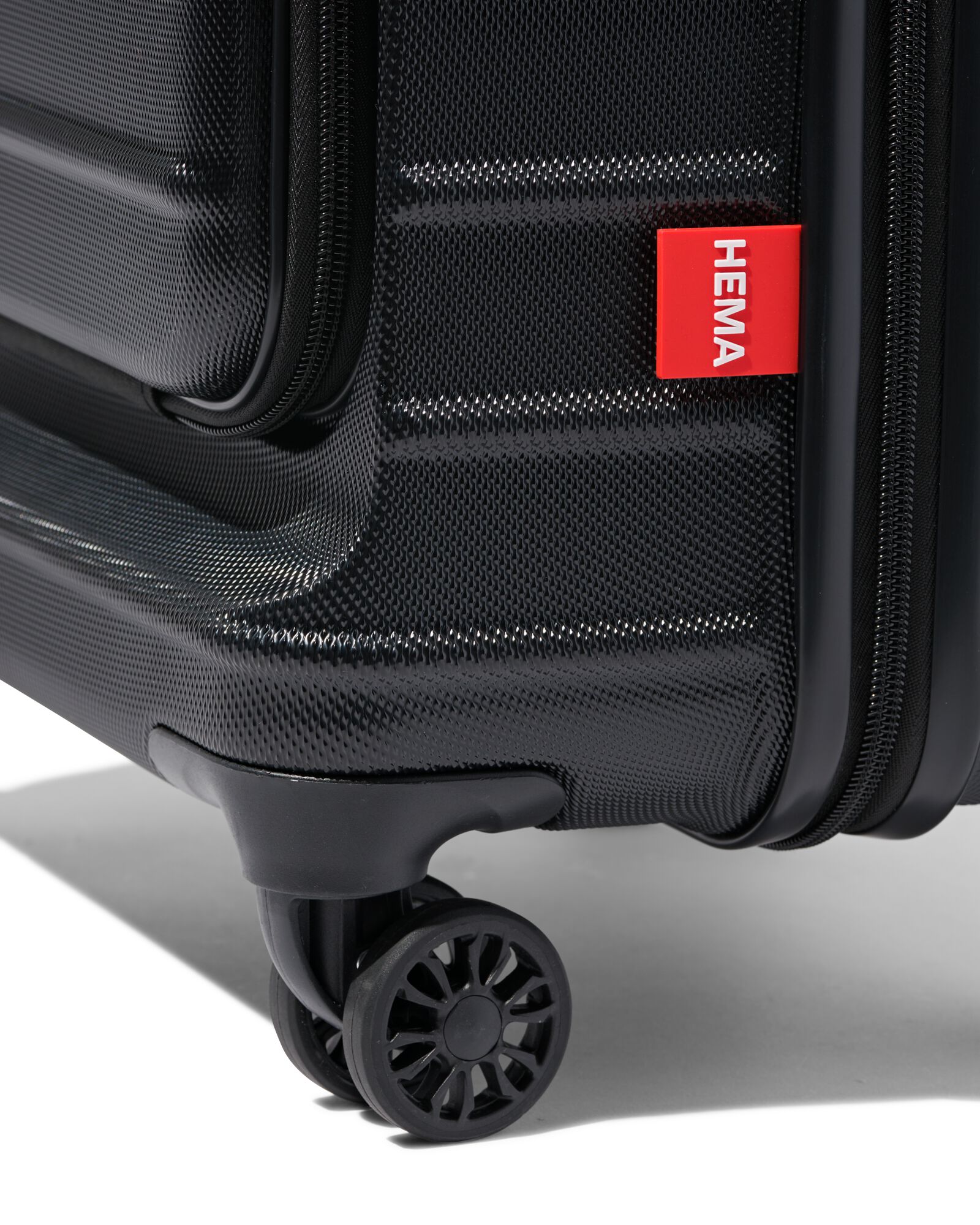 valise avec poche frontale ABS 35x25x55 noir - 18630024 - HEMA