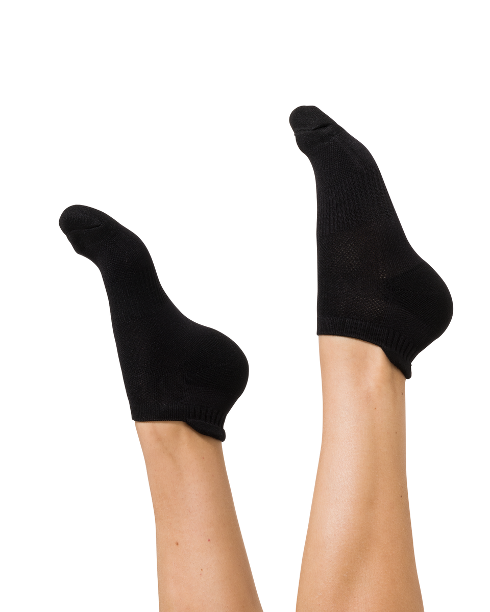 2 paires de chaussettes de sport femme noir 39/42 - 4420042 - HEMA