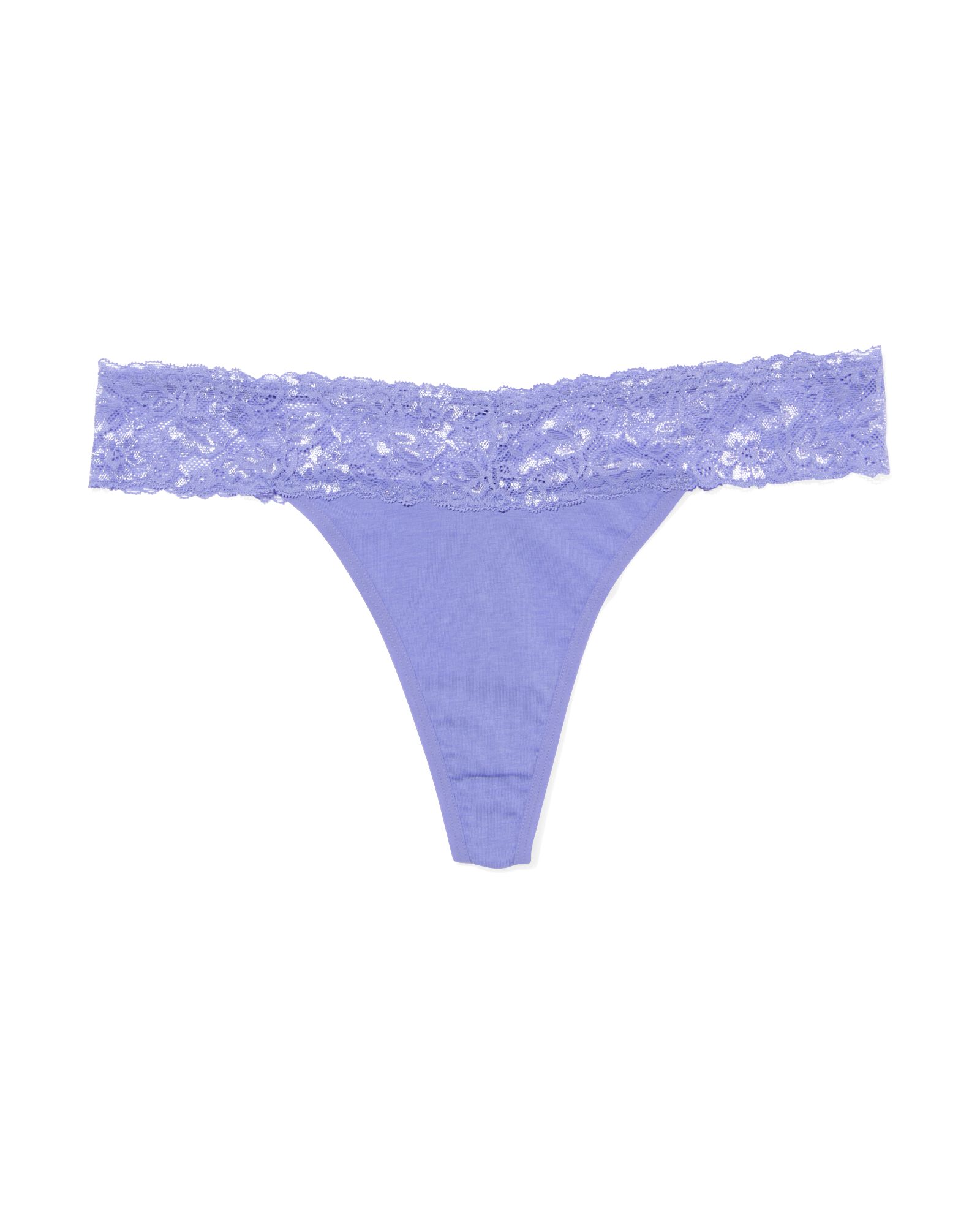 string femme coton avec dentelle bleu - 19670885BLUE - HEMA