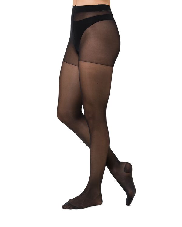 gl&auml;nzende Strumpfhose, Light Support, 40 Denier schwarz schwarz - 1000000942 - HEMA