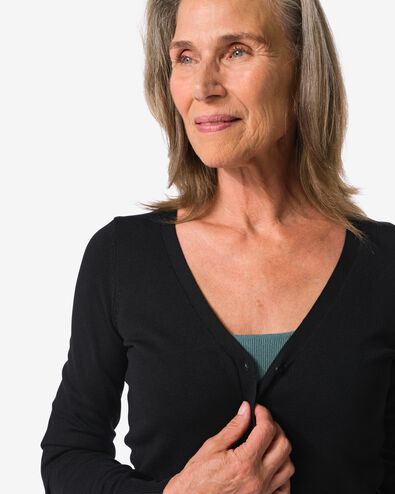 Damen-Cardigan schwarz schwarz - 1000023500 - HEMA