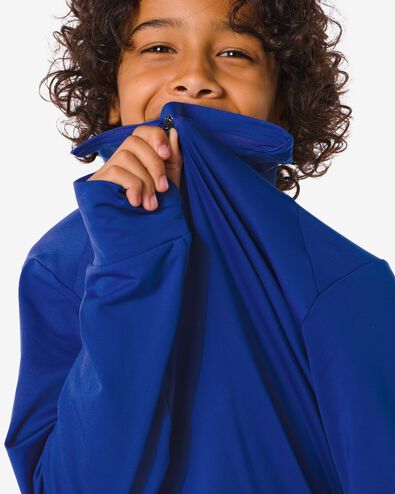 Kinder-Fleece-Sportshirt knallblau 122/128 - 36090326 - HEMA