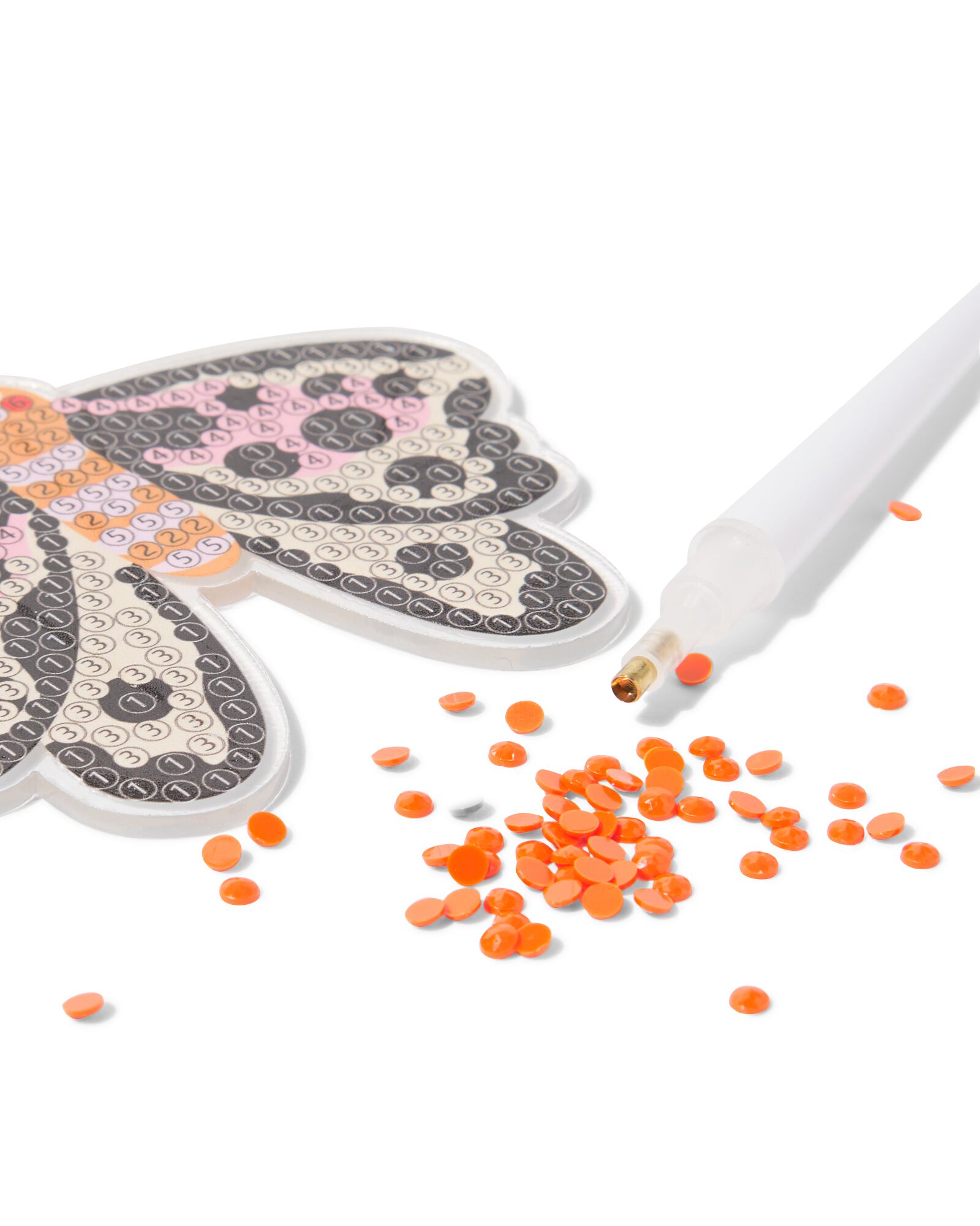 diamantcreaties sleutelhanger vlinder - 15900352 - HEMA