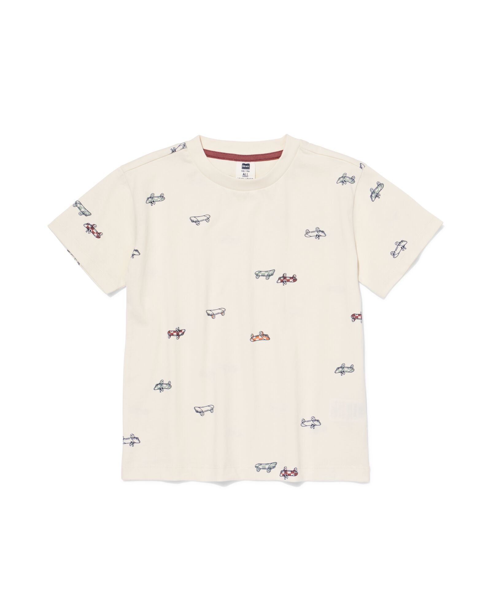 t-shirt enfant skateboard blanc blanc - 30713207WHITE - HEMA