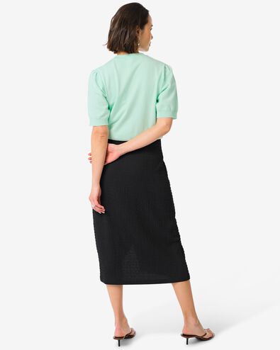 damesrok Nona structuur zwart - 36289575BLACK - HEMA