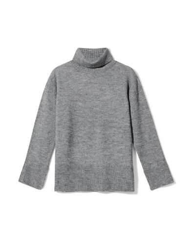 Rollkragenpullover f&uuml;r Damen &bdquo;Frankie&ldquo;, Feinstrick hellgrau - 36366360LIGHTGREY - HEMA