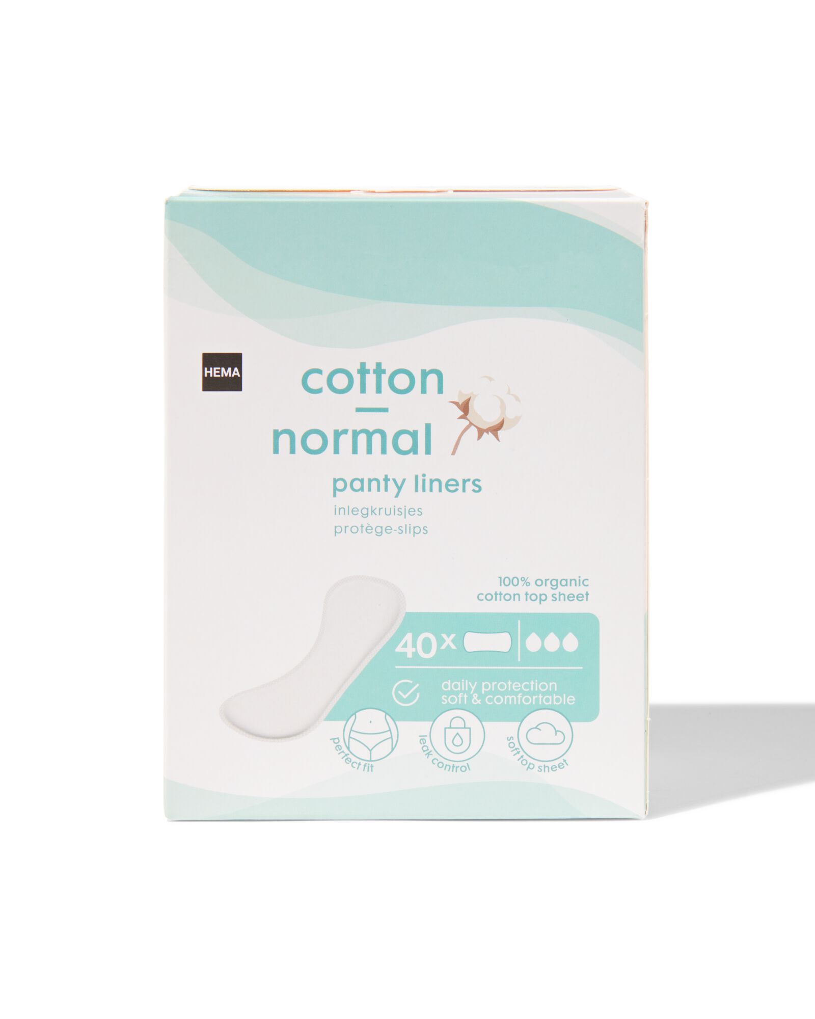 40 prot&egrave;ge-slips avec voile sup&eacute;rieur en coton - 11522230 - HEMA