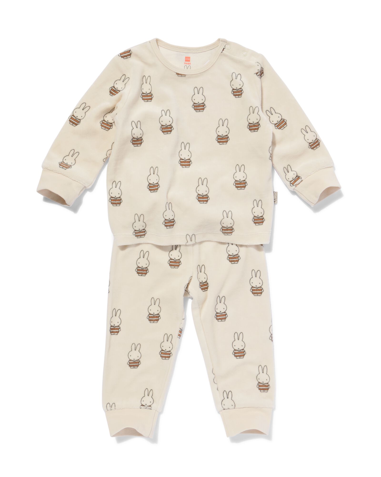 Miffy-Pyjama, Velours eierschalenfarben - 1000032398 - HEMA