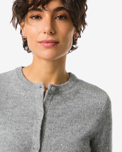 damesvest Gia glitter middengrijs middengrijs - 36205830MIDGREY - HEMA