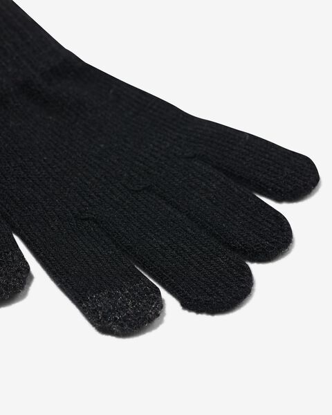 kinder handschoenen met touchscreen gebreid - 2 paar roze 146/164 - 16711533 - HEMA