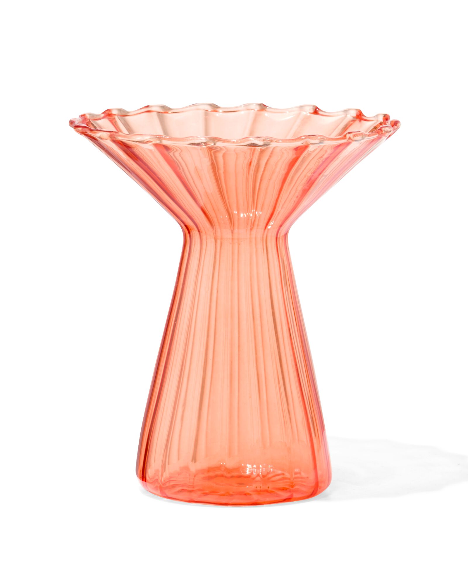vase pour b&acirc;tonnets parfum&eacute;s ⌀10x12cm verre &agrave; collerette orange - 13507534 - HEMA