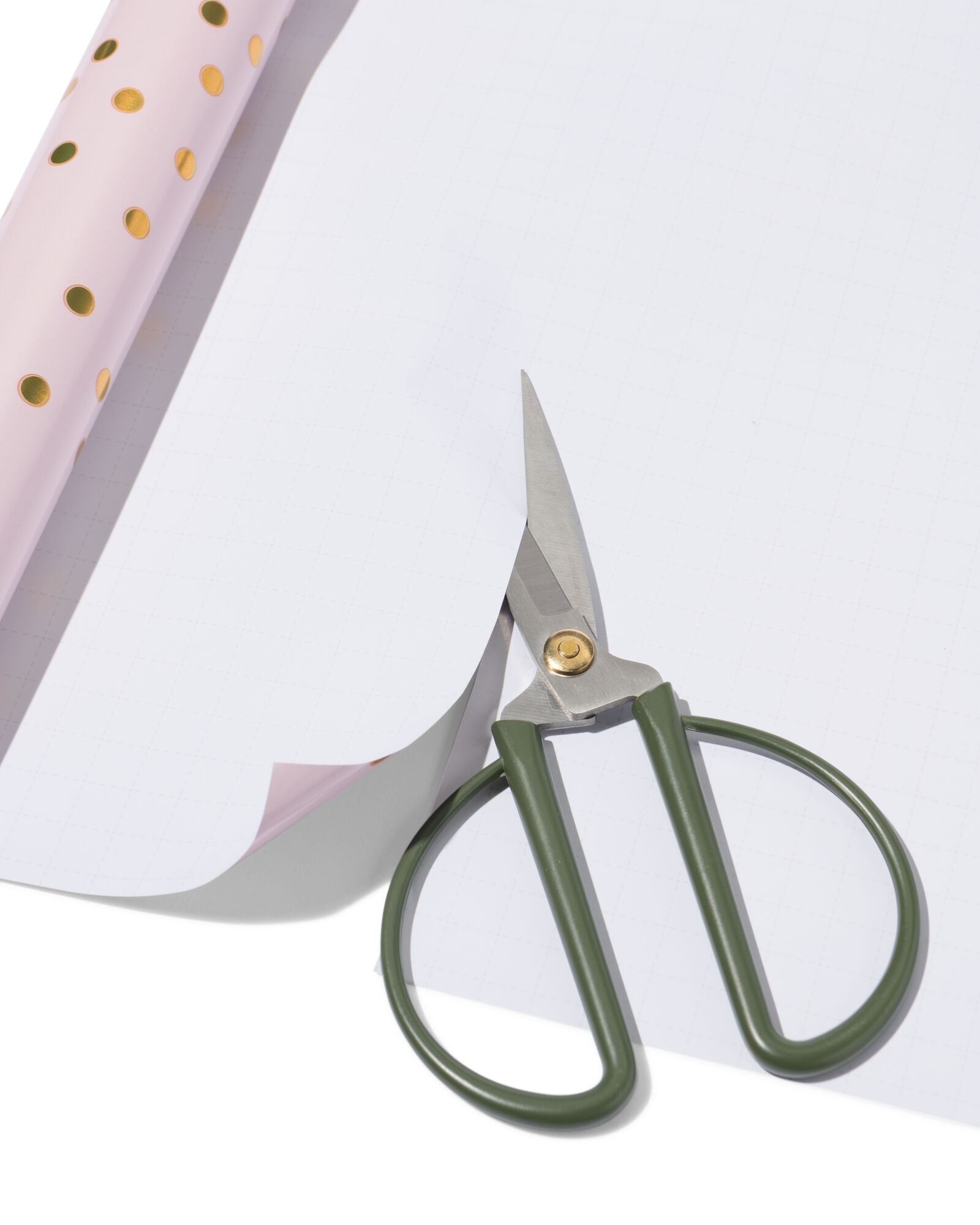 cadeaupapier 200x70cm stippen goud - 14701199 - HEMA