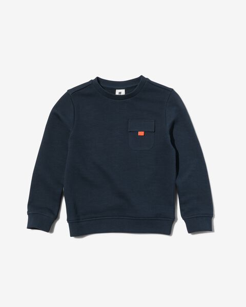 kinder sweater donkerblauw 122/128 - 30757629 - HEMA
