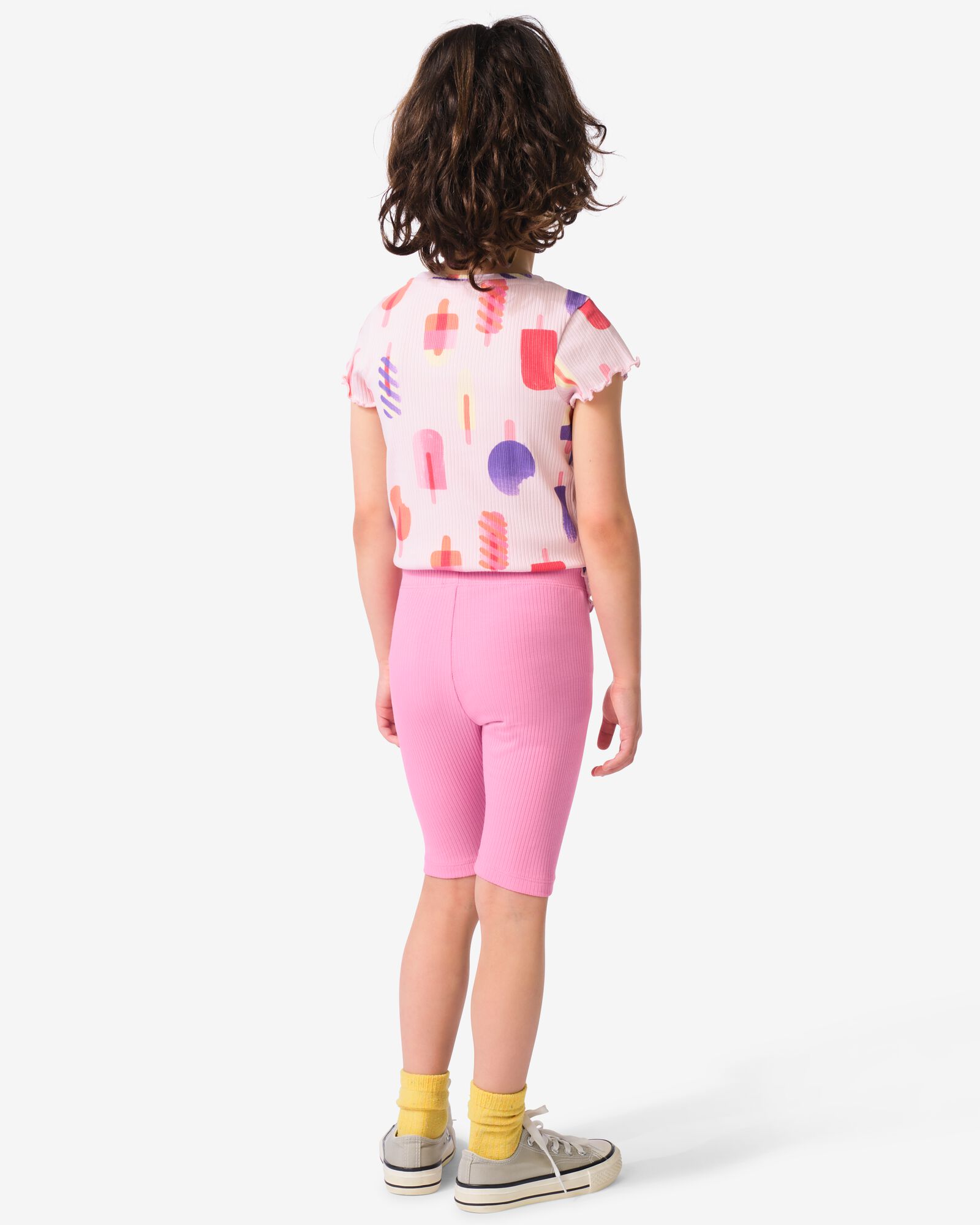 Kinderleggings, kurz, figurbetont, mit Rippenstruktur &ndash; 2 St&uuml;ck rosa rosa - 30863647PINK - HEMA