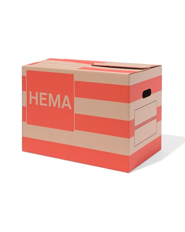 Umzugskarton 48,5 &times; 32 &times; 36 cm, Pappe, gestreift - 81000000 - HEMA