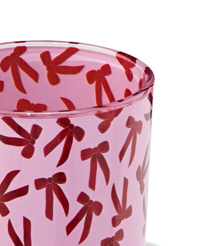 Teelichthalter, 7 &times; 8 cm, Glas, Schleifen - 25100321 - HEMA