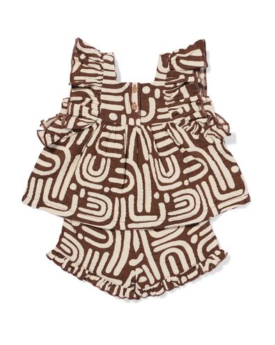 Baby-Kleidungsset Musselin abstrakt braun braun - 33091470BROWN - HEMA