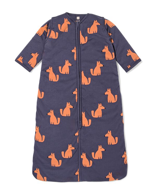 slaapzak met afneembare mouwen katoen 3.0tog honden antraciet antraciet - 33365850ANTHRACITE - HEMA