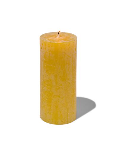 bougie rustique Ø5x11 jaune moutarde jaune moutarde 5 x 11 - 13502815 - HEMA