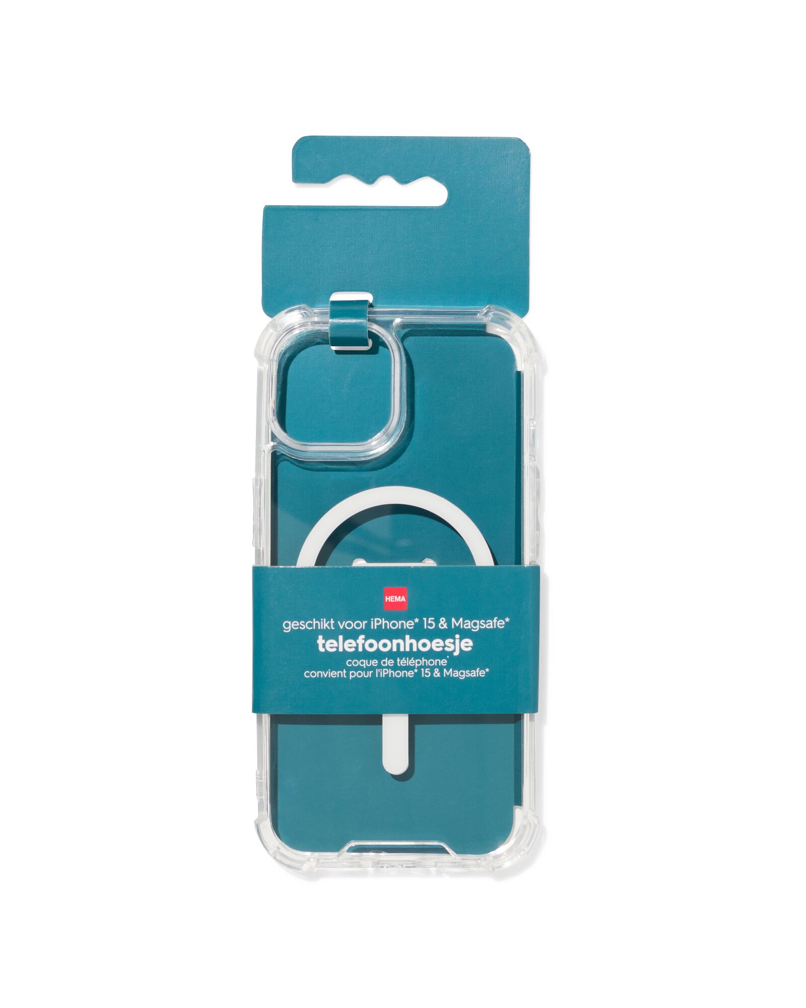 coque souple avec MagSafe pour iPhone 15 transparent - 39680025 - HEMA
