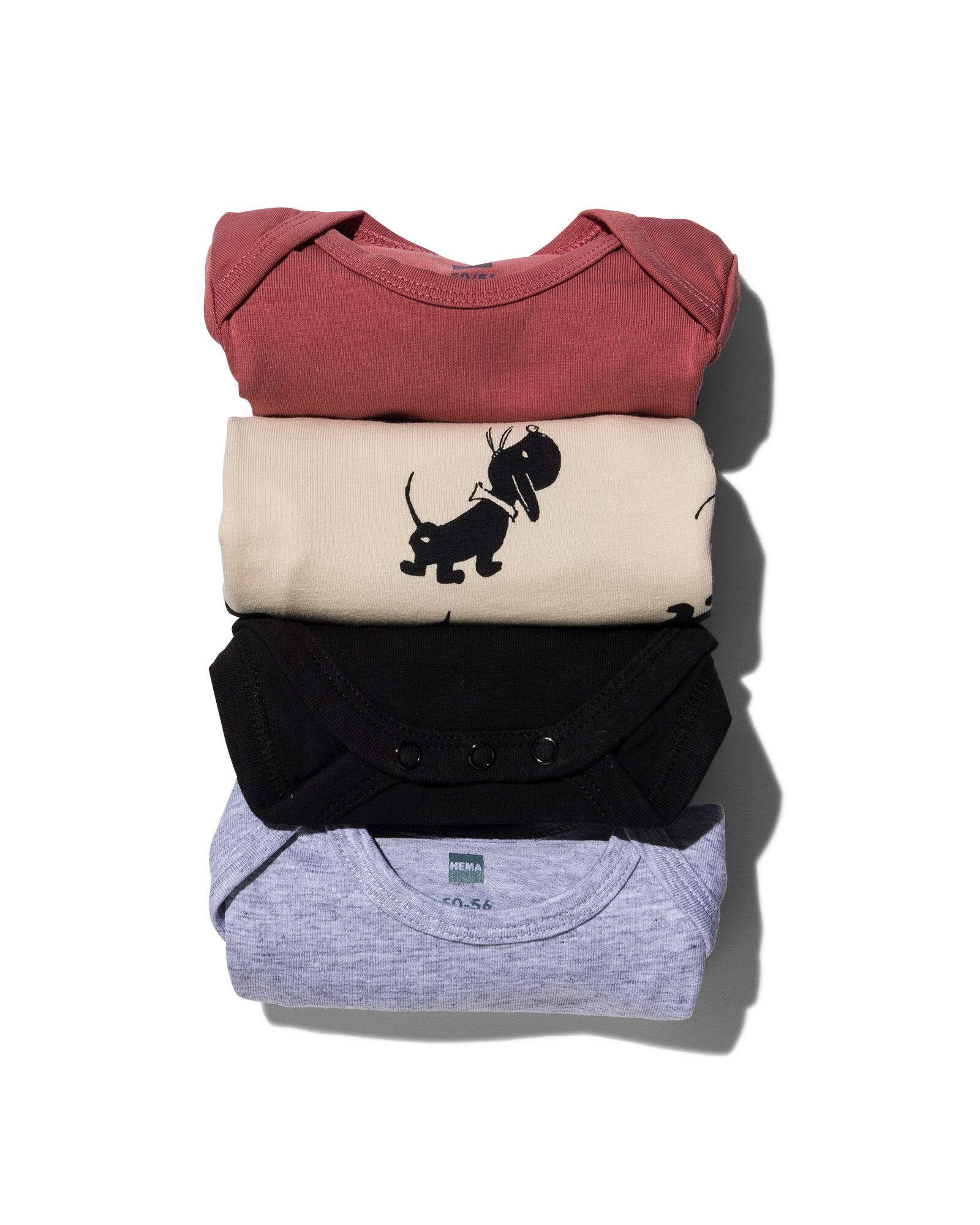 Baby-Body mit Elasthan schwarz schwarz - 1000026434 - HEMA