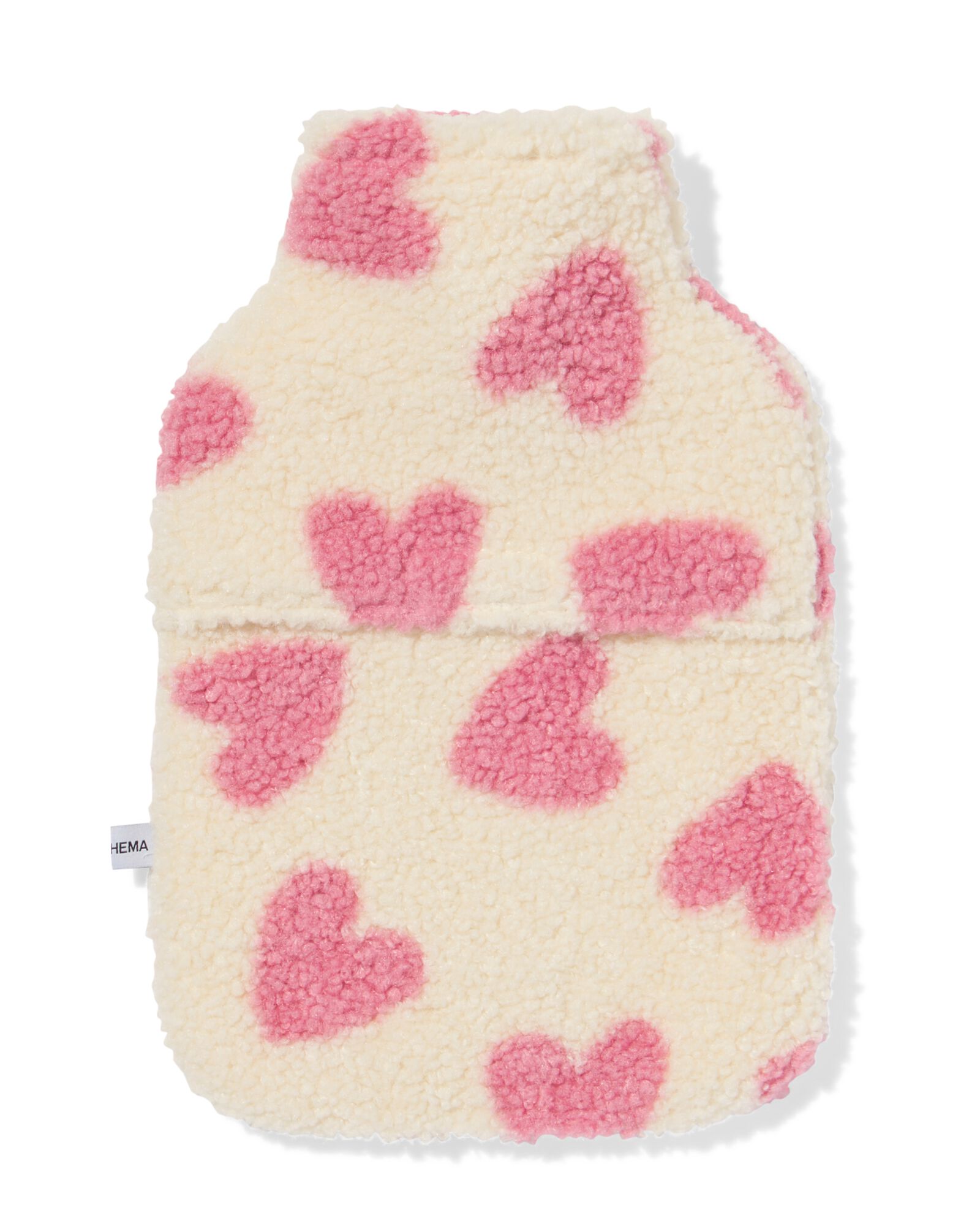 bouillotte 33 cm c&oelig;urs cr&egrave;me - 61100244 - HEMA