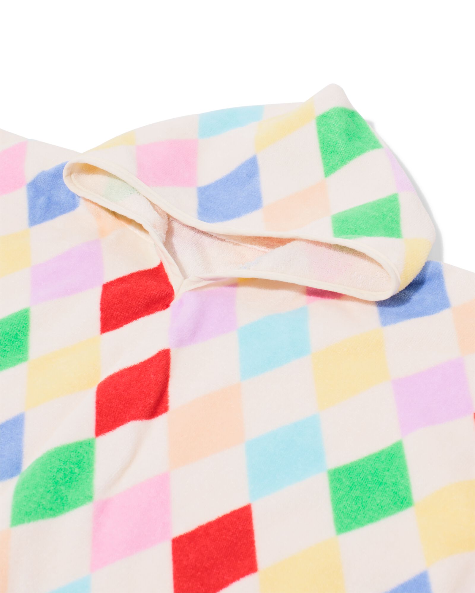 poncho enfant 60x60cm velours cirque - 5200263 - HEMA