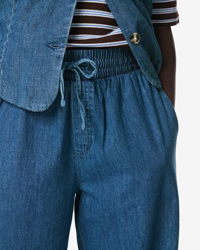 damesbroek Suzy wijd middenblauw middenblauw - 36207040MIDBLUE - HEMA