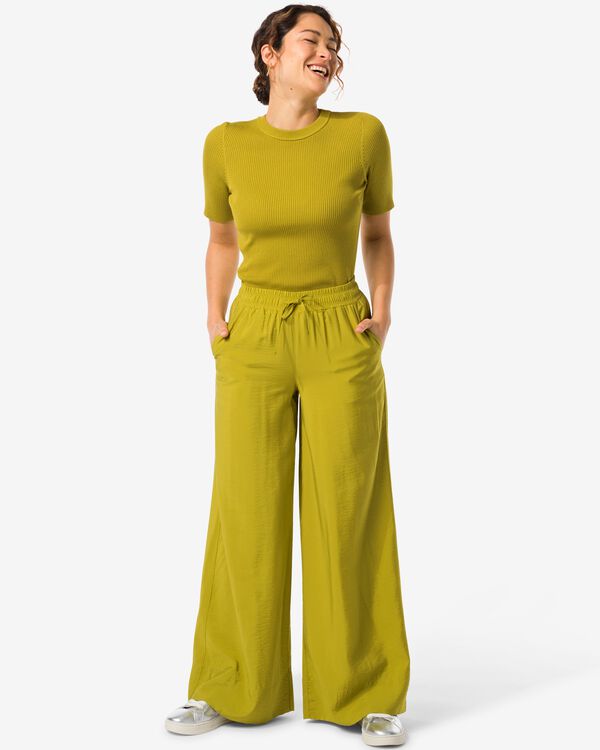pantalon femme Isabel vert vert - 36228870GREEN - HEMA