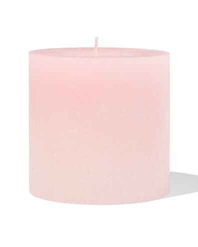 bougies rustiques rose p&acirc;le 10 x 10 - 13504110 - HEMA