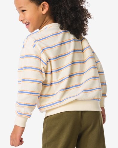 kindertrui gebreid strepen regular fit ecru ecru - 30716701ECRU - HEMA
