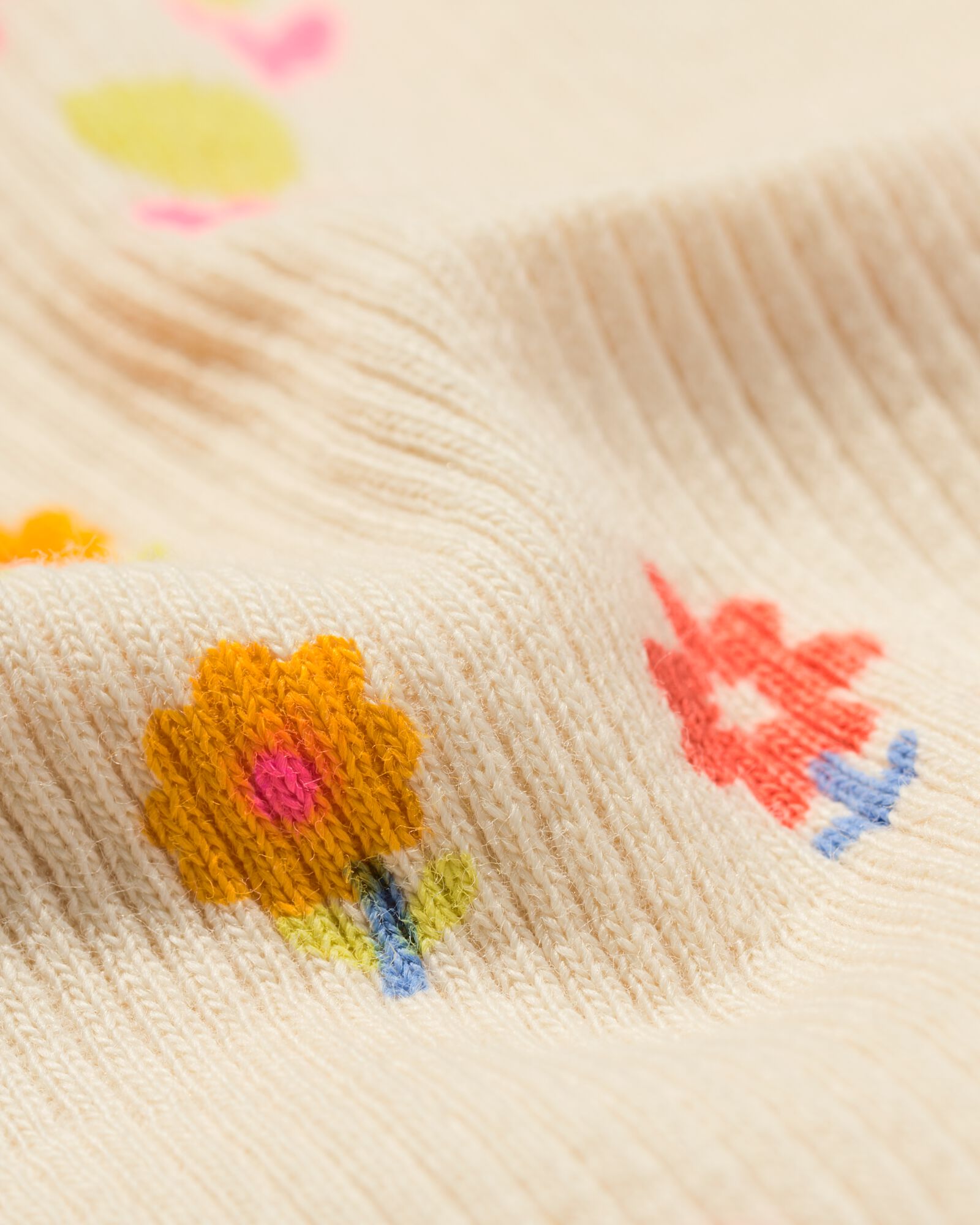 Baby-T-Shirt, gerippt, Blumen ecru ecru - 33007380ECRU - HEMA