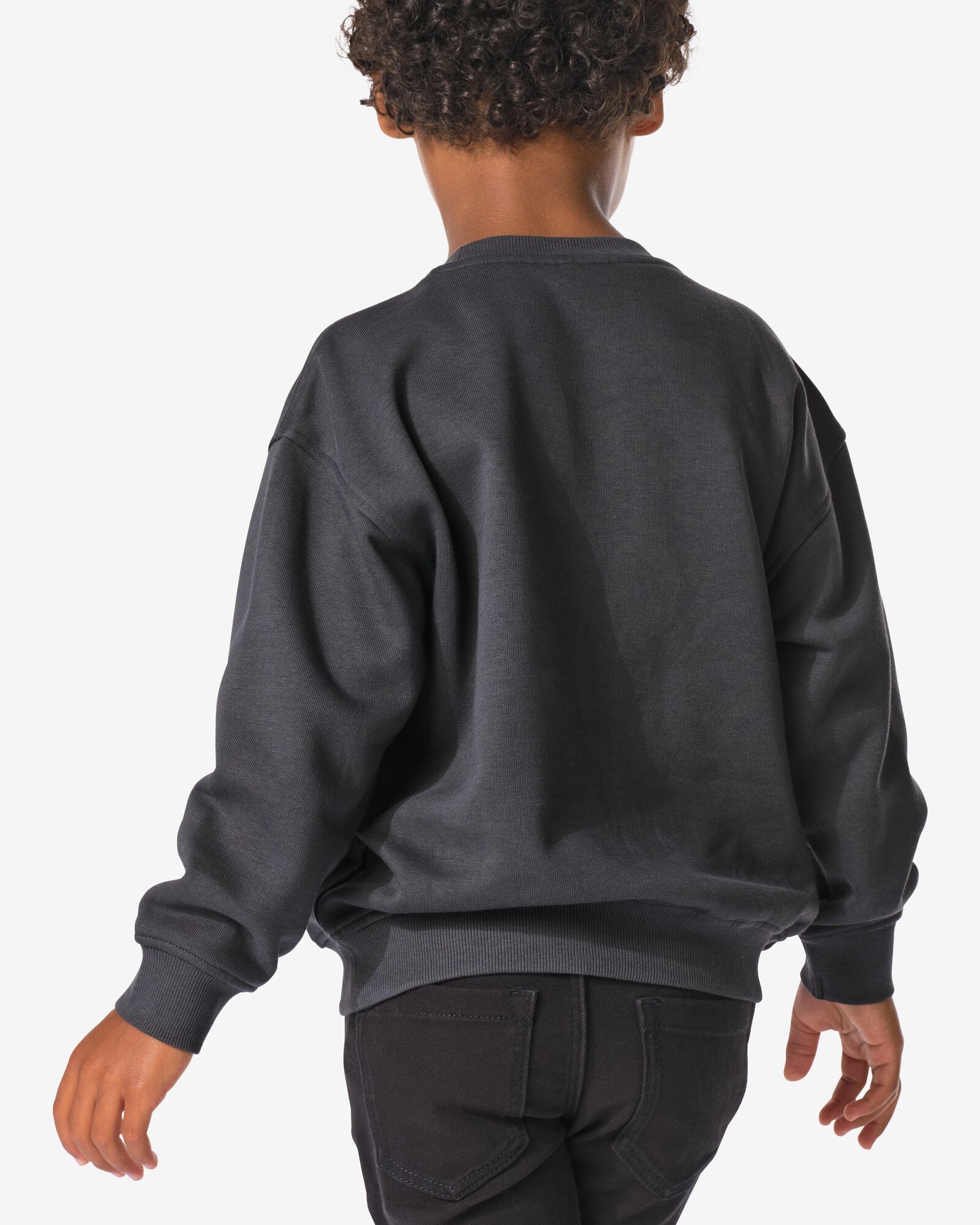 kindersweater grafisch donkergrijs donkergrijs - 30707008DARKGREY - HEMA