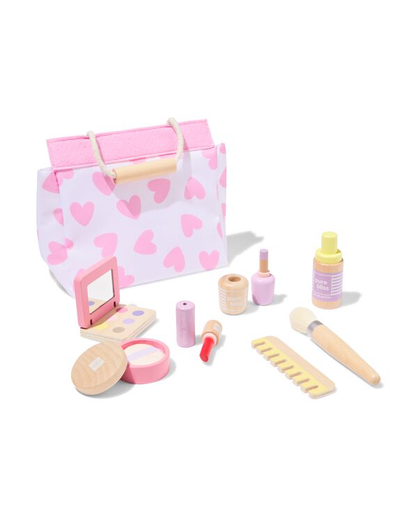 set de maquillage 21x19x12cm bois - 15100235 - HEMA