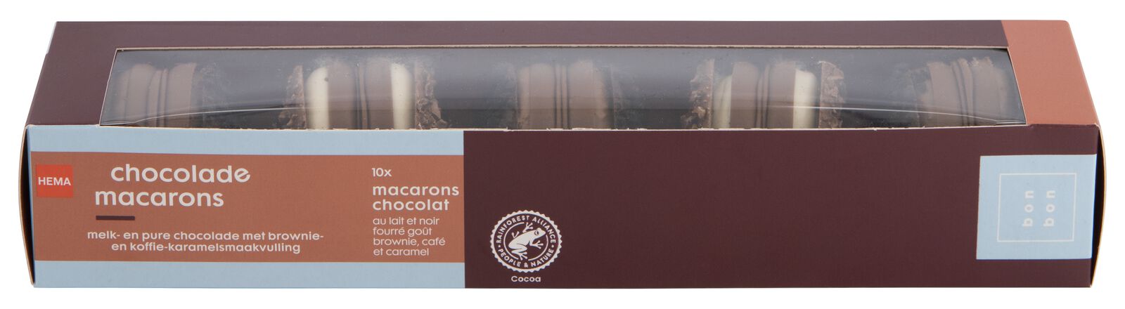 macarons chocolade - 10 stuks - 10309502 - HEMA