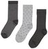 3 paires de chaussettes femme avec bambou gris chiné - 1000025217 - HEMA