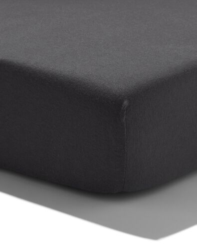 topper hoeslaken zacht katoen 180x200 donkergrijs - 5180079 - HEMA