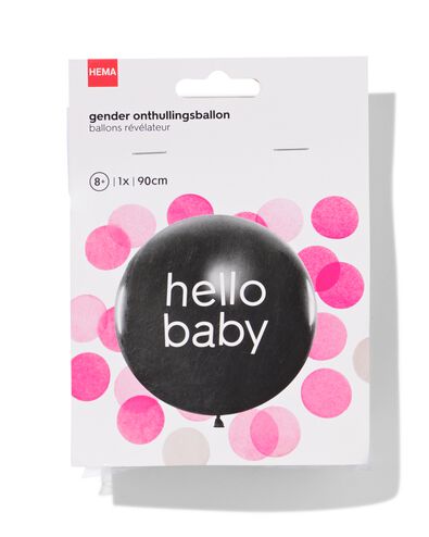 gender reveal ballon &Oslash;90cm roze - 14200008 - HEMA