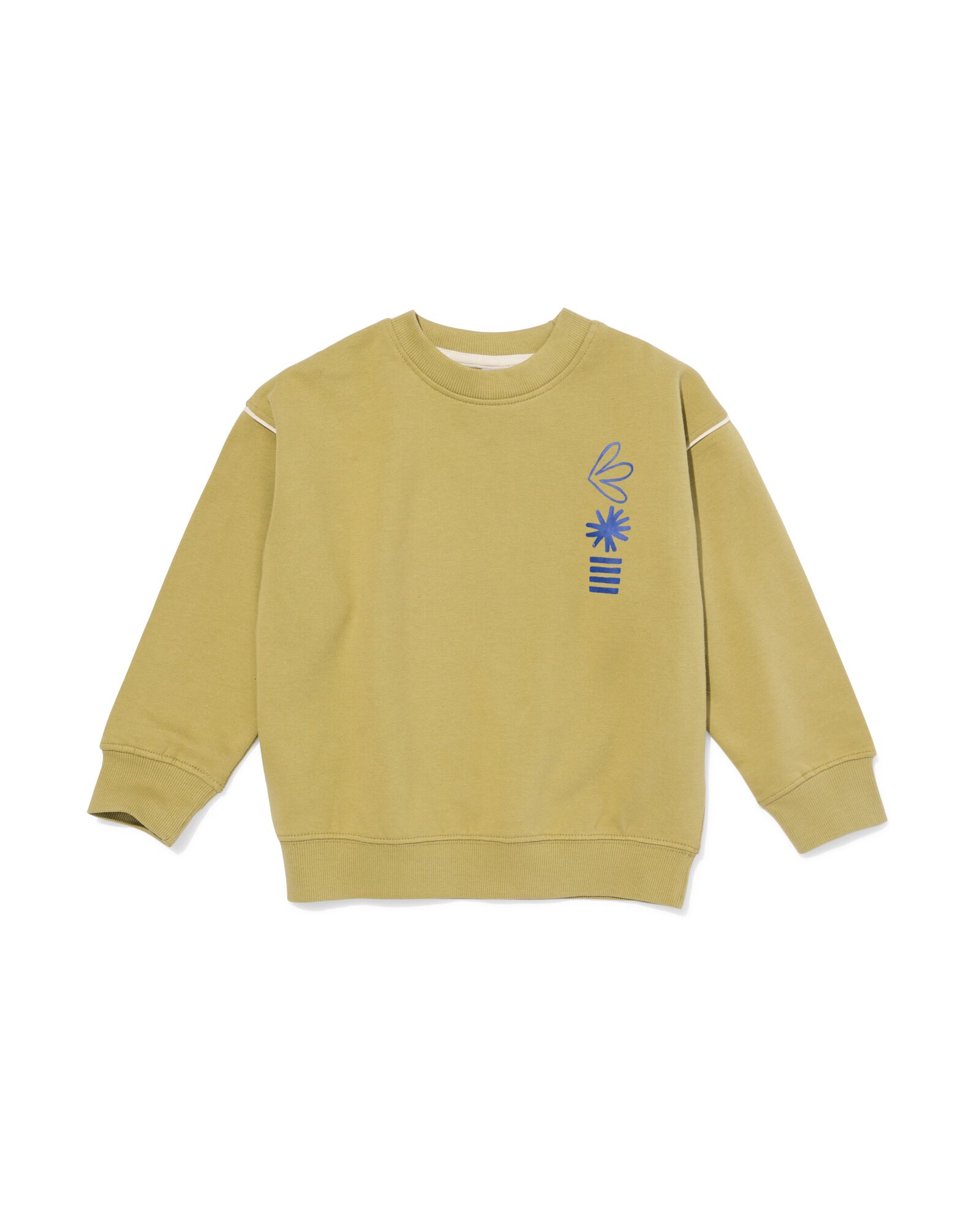 kindersweater grafisch olijf olijf - 30711403OLIVE - HEMA