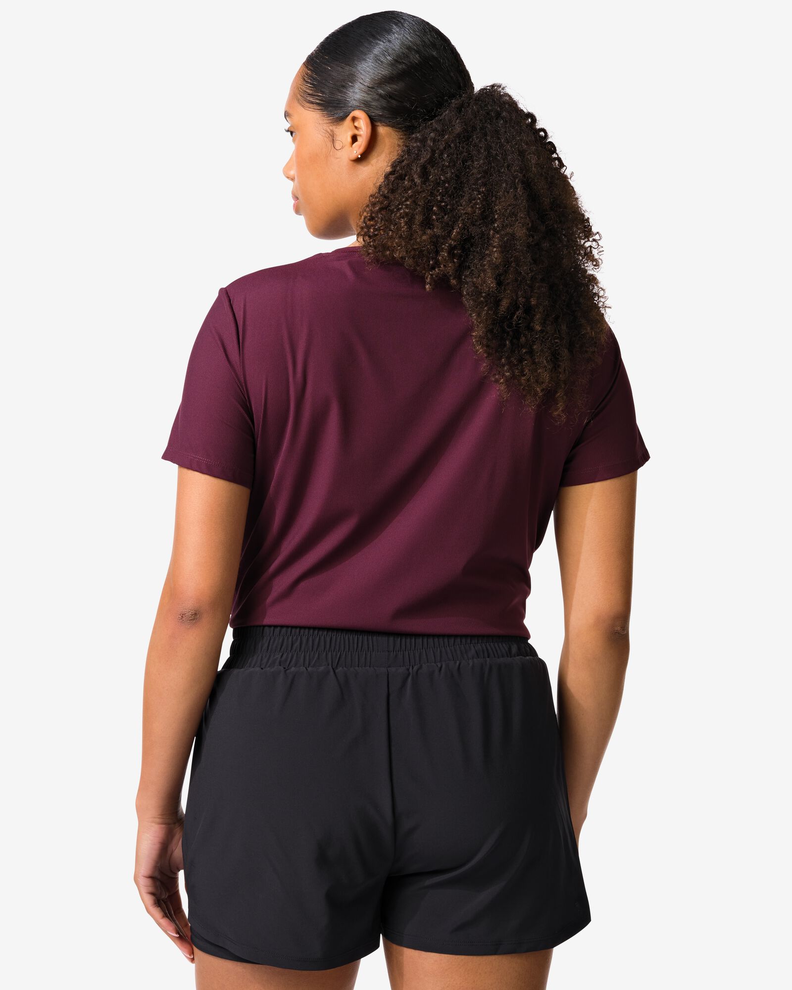 Damen-Sportshorts schwarz schwarz - 1000030599 - HEMA