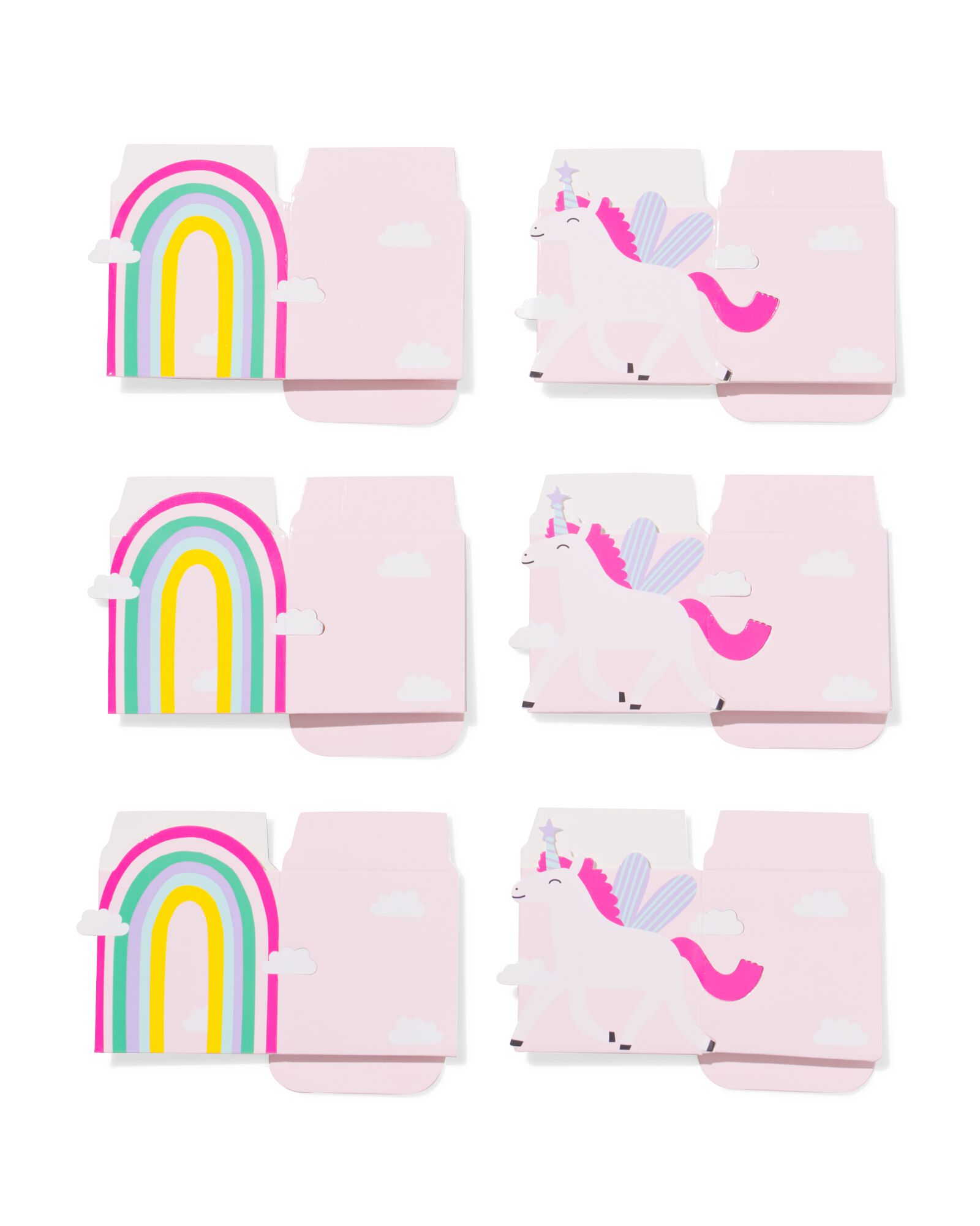 doosjes vouwbaar regenboog - 6 stuks - 14710332 - HEMA