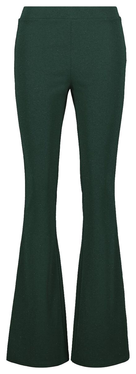 legging femme Wani évasé avec paillettes vert vert - 1000025938 - HEMA