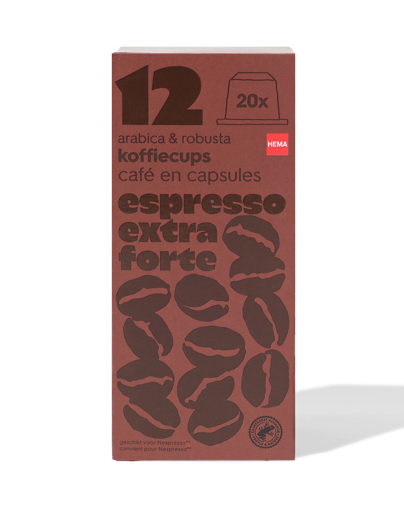 koffiecups extra forte - 20 stuks - 17180019 - HEMA