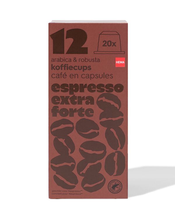 koffiecups extra forte - 20 stuks - 17180019 - HEMA